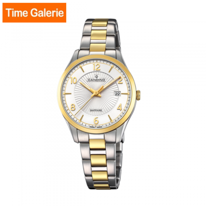 Candino CDOWC4632/1 Stainless Steel Strap with White Dial Casual Women Couple Watch 